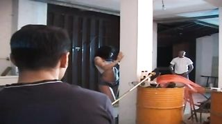 Bella topona italiana scopata da 3 muratori