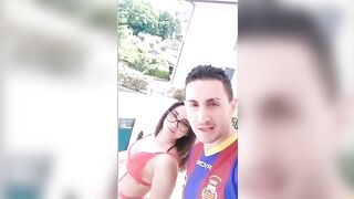 Pompino in POV per l'amico porco della zoccoletta