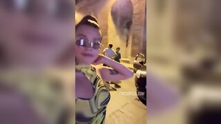 Turiste troie con la fica in vista si divertono al COLOSSEO