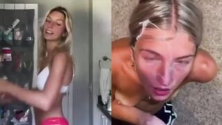 A Sinistra Fa la Santa, a Destra Troia Sborrata – Dual Face Santa Troia Cumshot