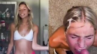 A Sinistra Fa la Santa, a Destra Troia Sborrata – Dual Face Santa Troia Cumshot