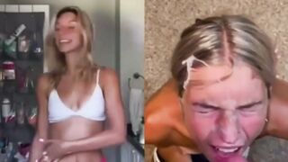 A Sinistra Fa la Santa, a Destra Troia Sborrata – Dual Face Santa Troia Cumshot