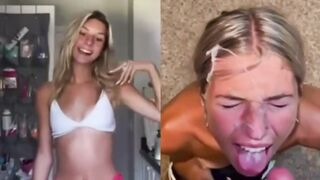 A Sinistra Fa la Santa, a Destra Troia Sborrata – Dual Face Santa Troia Cumshot