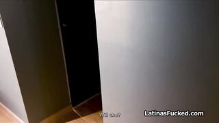 Blown by busty Latina roomie after Yoga