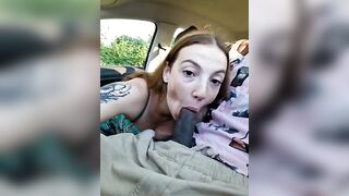 La mia fidanzata rossa in auto con quel nero… bocca piena