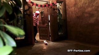 Candy and cock for slutty thief girlfriends