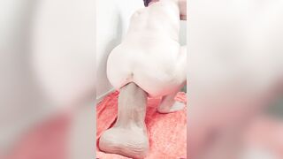 Monia 1990 Obliterazione anale con dildo mostruoso