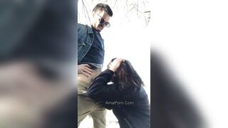 Bocchino nel bosco di una fidanzata proprio zoccola