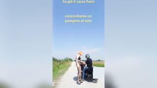 Trav matura ingoia dopo un pompino in strada