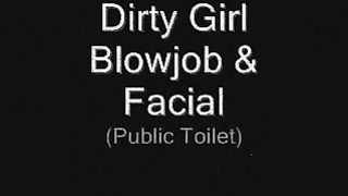 Pompa con schizzata in faccia nella toilet del bar