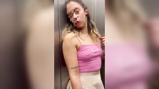 Sveltina in ascensore: bionda succhia e si fa CHIAVARE veloce
