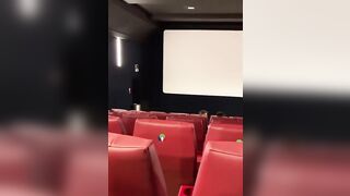 Al cinema: teen italiana si tocca e mostra le tette