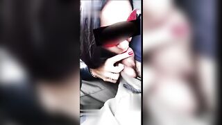 Moglie troia esibizionista si fa scopare in auto e all'aperto
