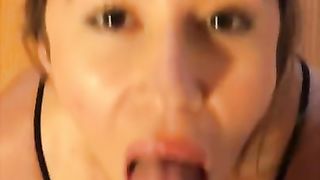 Sexy EX ragazza fa bocchino con facial