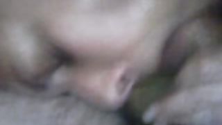 Dildo in culo e cazzo nella bocca della vicina