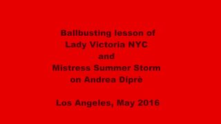 Lezione di ballbusting con Andrea Diprè