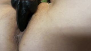 Gode con il suo dildo doppio