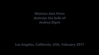 Mistress Asia Perez ballbusting brutale ad Andrea Diprè
