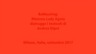 Lady Agata distrugge i testicoli di Andrea Diprè