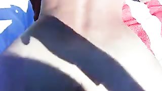 La scopa a pecora in spiaggia