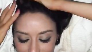 Sborro in faccia alla mia donna