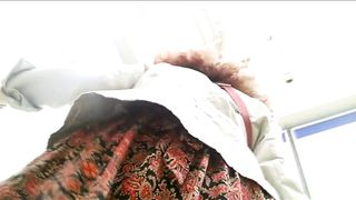 Upskirt con calze a rete