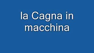 La slave Cagna in auto