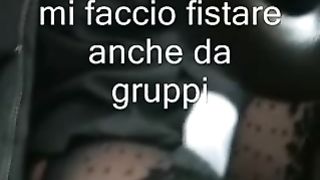 La slave Cagna in auto