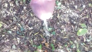 Piscio nel boschetto