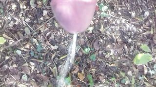 Piscio nel boschetto