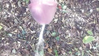 Piscio nel boschetto