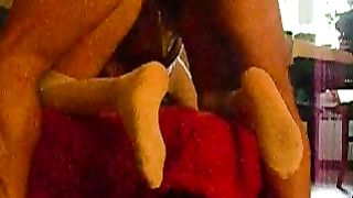 Calze alla francese piedini e morsetti alle labbra...