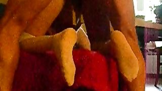 Calze alla francese piedini e morsetti alle labbra...