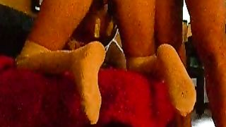 Calze alla francese piedini e morsetti alle labbra...