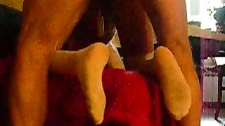 Calze alla francese piedini e morsetti alle labbra...