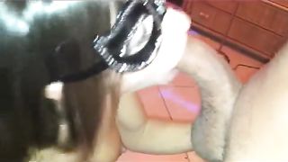 Pompino al privé da vogliosa brunetta