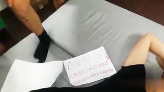 GangBang con sborrate su una zoccolona romana