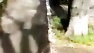 Passeggio col cazzo di fuori davanti alle ragazzine