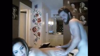 Bellissima trans bionda scopa in cam