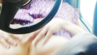 Ha voglia di cavalcare in auto e mi fa sborrare