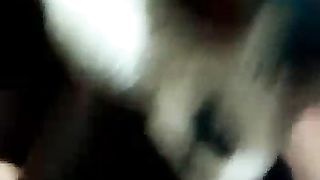 Teen nera con maschera succhiare il cazzo