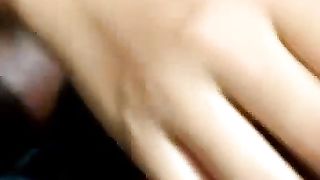 Teen nera con maschera succhiare il cazzo