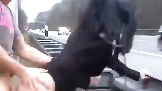 Super Trombata in autostrada