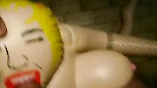 Il mio cazzo in bocca alla bambola