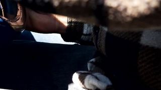 Mi scopo vecchia autostoppista all'aperto