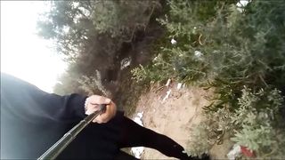 Io in mini collant e tacco alto