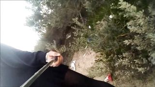 Io in mini collant e tacco alto