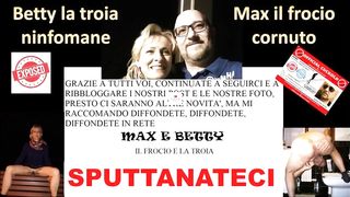 Anteprima del video: Max e Betty coppia sputtanata in rete con lui Cuckold e Frocio e lei gran Troia Parte 2
