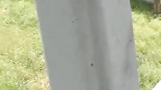 Scopata lesbo dietro un muro