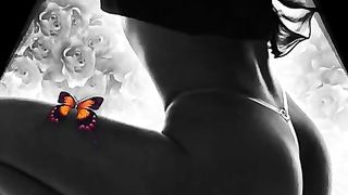 Rossa gioca con un dildo in cam